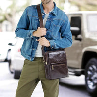 Leather Messenger Bag For men Casual Shoulder Crossbosy Bags-bag-Bennys Beauty World