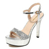 Gold platform sandals women high heel-Shoe-Bennys Beauty World