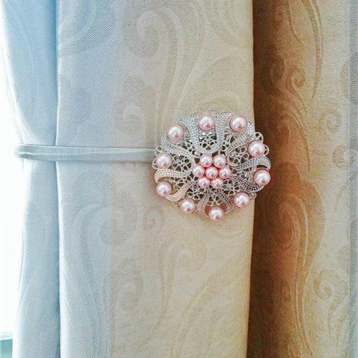 Pearl Magnetic Curtain Tieback Magnet Window Screening Clip Living Room Accessories Elegant Curtains Buckle Tie Backs Holder-Arlik interiors