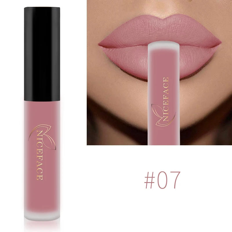 NICEFACE Nude Liquid Lipsticks, Waterproof