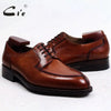 Leather Outsole Breathable Lacing Mens Shoe