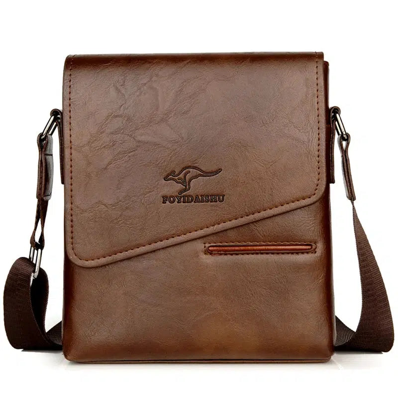 Luxury Brand Vintage Men Shoulder Bag Waterproof Leather Messenger Bag-bag-Bennys Beauty World