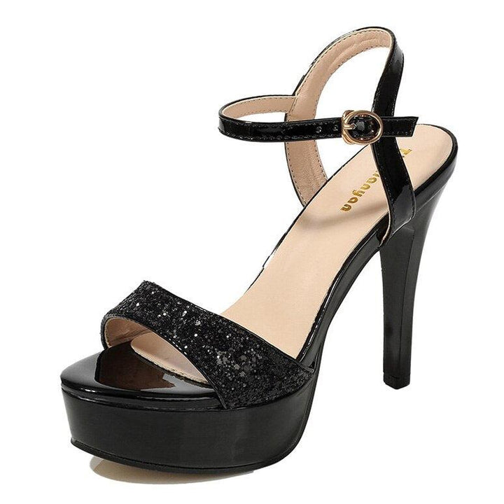 Gold platform sandals women high heel-Shoe-Bennys Beauty World