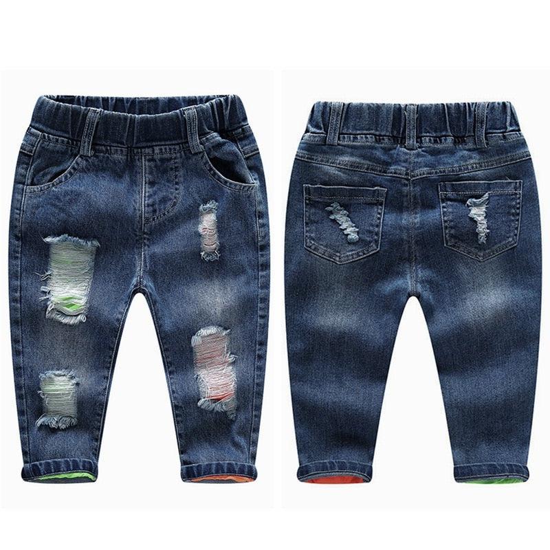 0-6T Baby Girls And Boys Stretchy Denim Pants