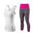 yuerlian Ladies Sports Running Cropped Top 3/4 Leggings Yoga Gym Trainning Set Clothing workout fitness women yoga suit-0-Bennys Beauty World