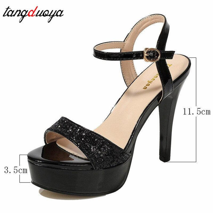 Gold platform sandals women high heel-Shoe-Bennys Beauty World