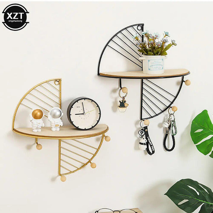 Wall Hanging Storage Rack Living Room Decor-Wall Clocks-Arlik interiors