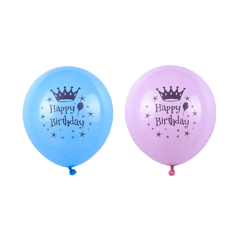 10pcs happy birthday balloons party decorations pink and blue balloons