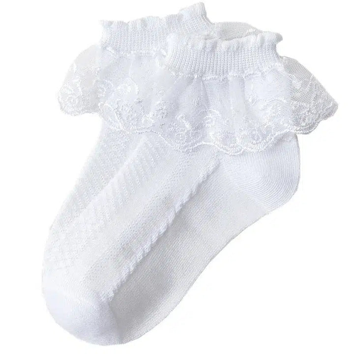 10 Pairs/lot Baby Girls Kids Socks Lace Ruffle Princess Mesh Socks