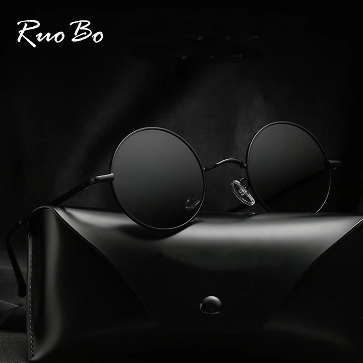 Retro Round Polarized Sunglasses | UV400 Metal Frame Unisex