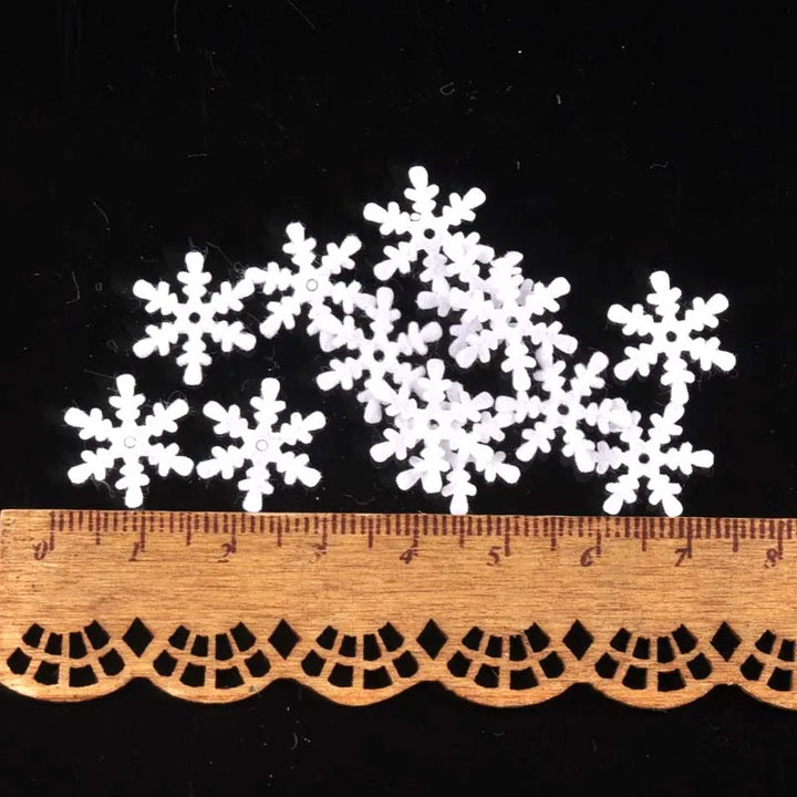 White Felt Snowflake Christmas Sticker
