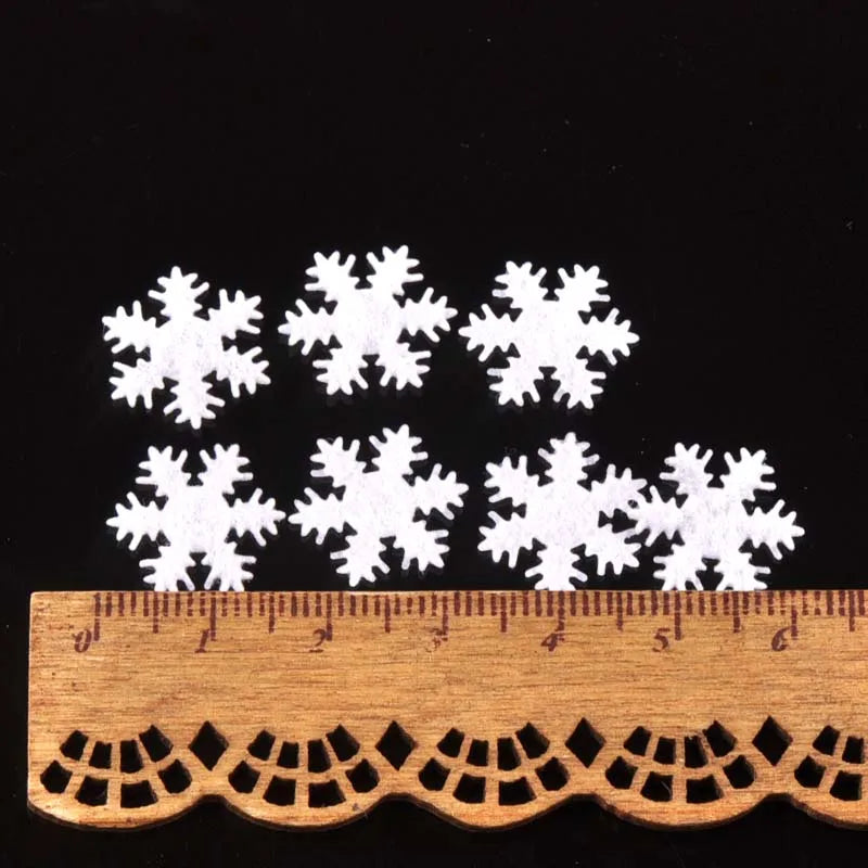 White Felt Snowflake Christmas Sticker