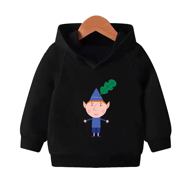 Kids Cartoon Print Pullover Hoodie