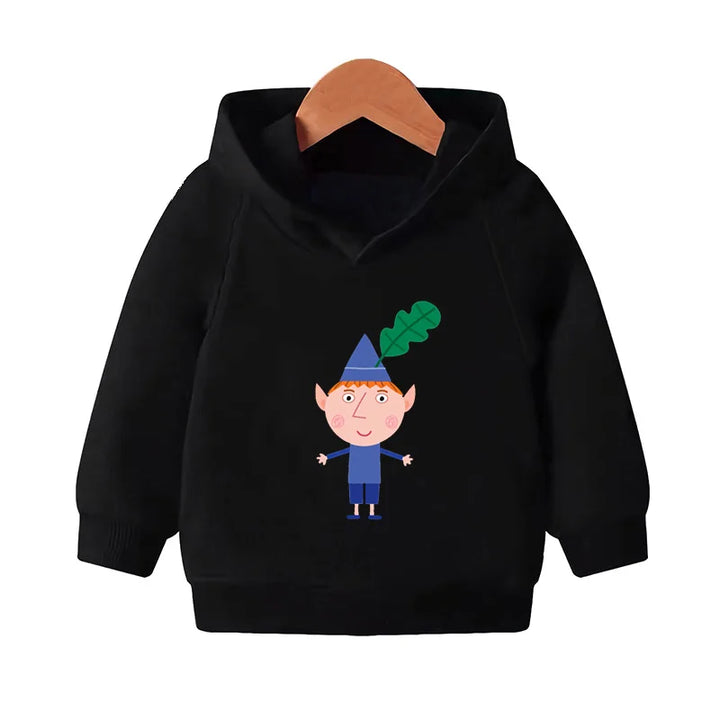 Kids Cartoon Print Pullover Hoodie