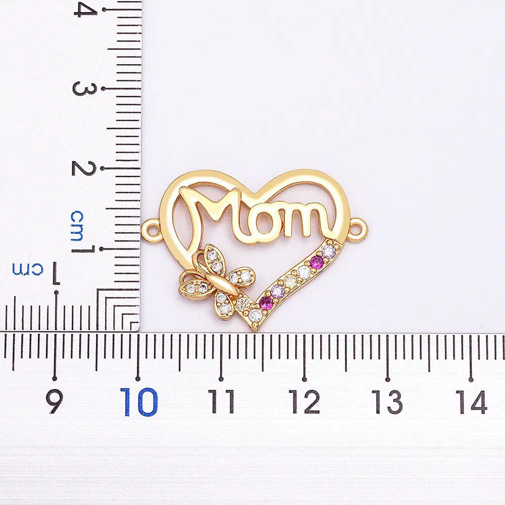 New Arrival Mom Mama Handmade Rope Bracelets Heart Butterfly Shape Zircon Luxury Mother‘S Day Birthday Jewelry Gift Adjustable-Arlik interiors