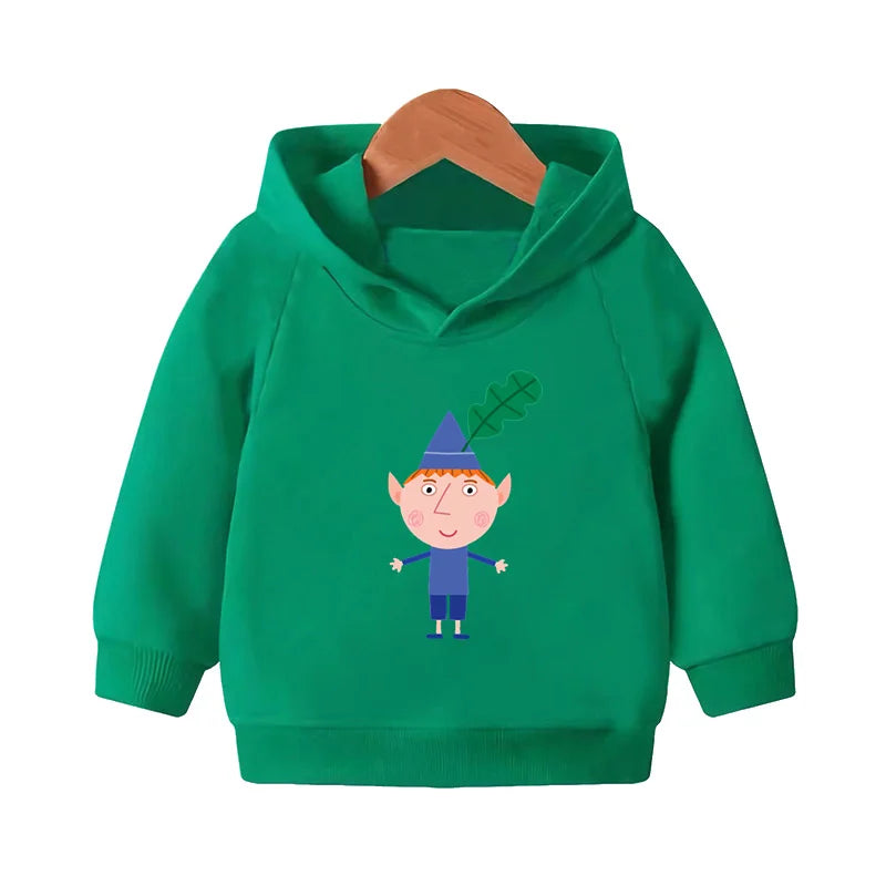 Kids Cartoon Print Pullover Hoodie