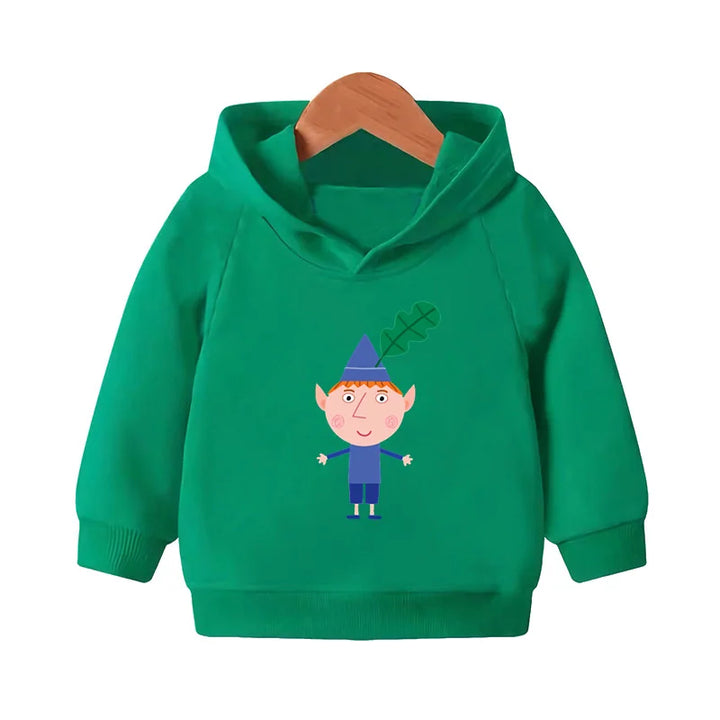 Kids Cartoon Print Pullover Hoodie