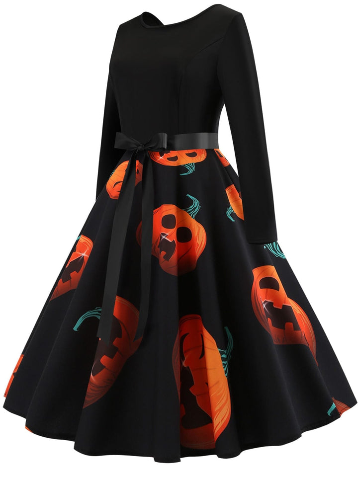 Halloween Round Neck Swing Dress BENNYS 