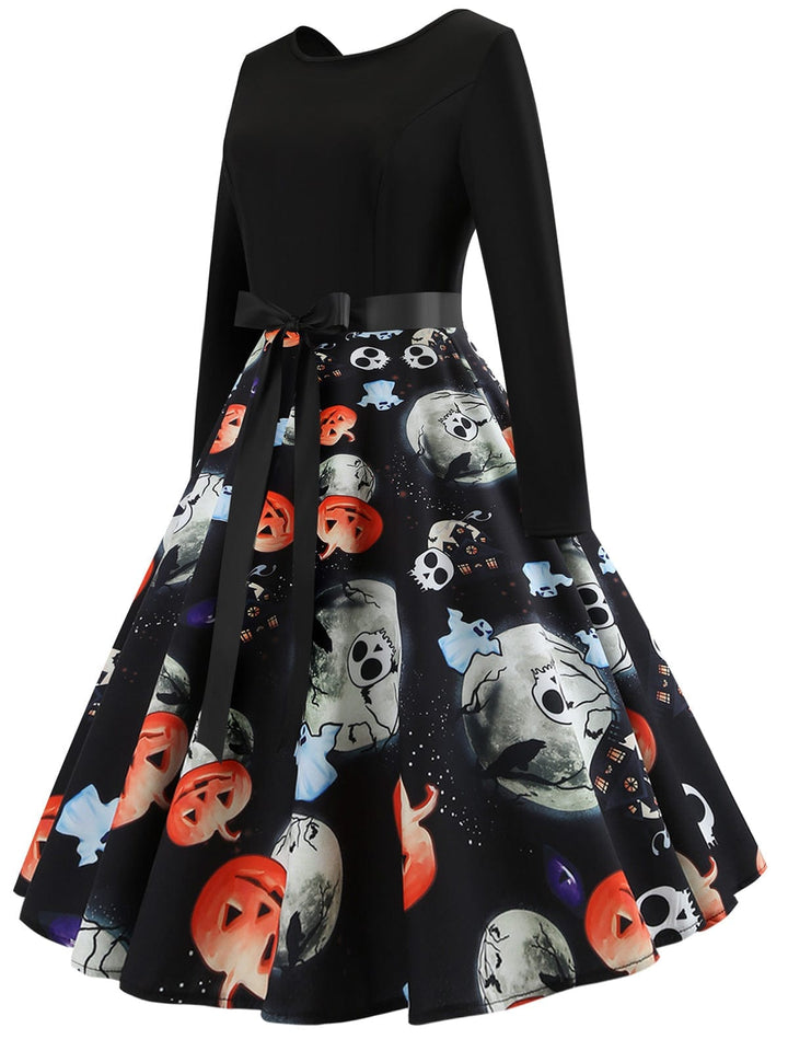 Halloween Round Neck Swing Dress BENNYS 