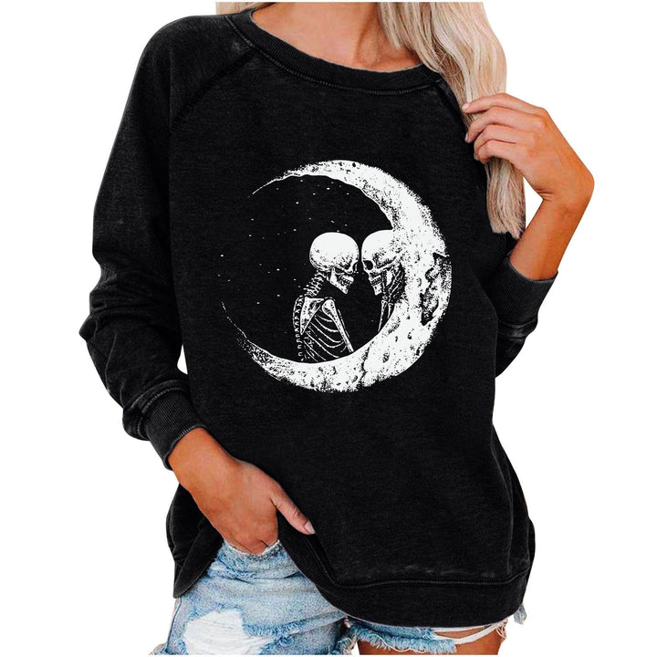 Halloween Skull Funky Print Sweatshirt For Women BENNYS 