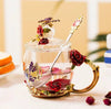 Hand-made Enamel Crystal Cup Coffee Mug Lemon Flower Tea Cup BENNYS 