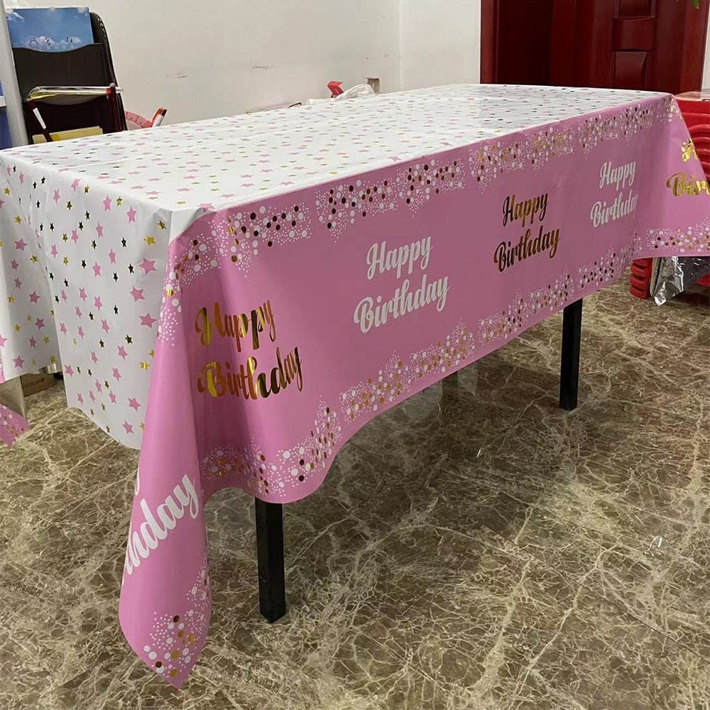 Happy Birthday Party Tablecloth Birthday Party Dining Decorations BENNYS 