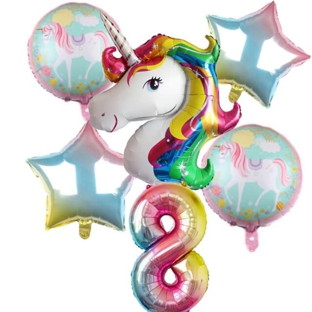 Happy Birthday Unicorn Foil Balloons Figures BENNYS 