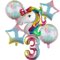 Happy Birthday Unicorn Foil Balloons Figures BENNYS 