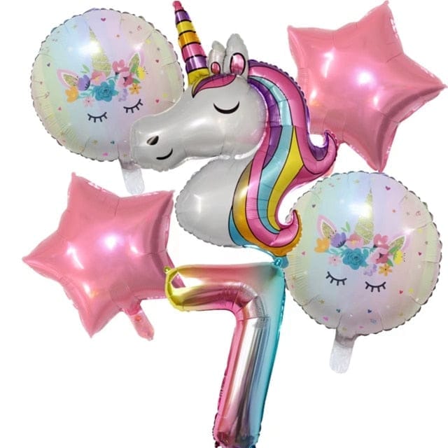 Happy Birthday Unicorn Foil Balloons Figures BENNYS 