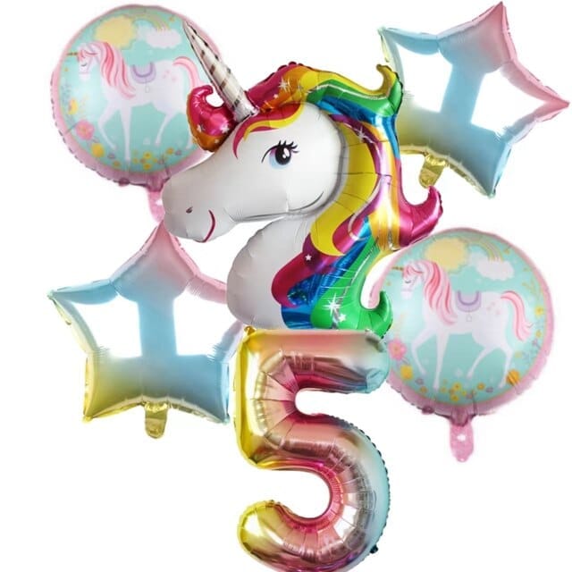 Happy Birthday Unicorn Foil Balloons Figures BENNYS 