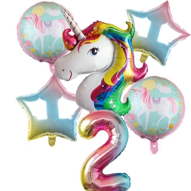 Happy Birthday Unicorn Foil Balloons Figures BENNYS 