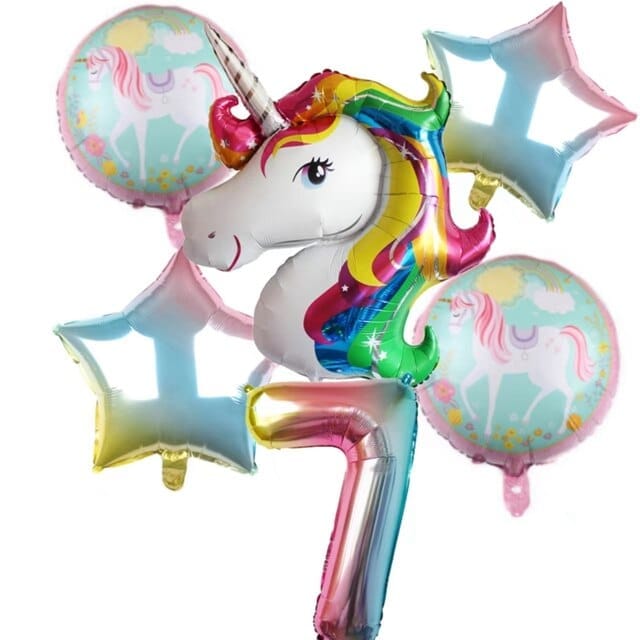Happy Birthday Unicorn Foil Balloons Figures BENNYS 