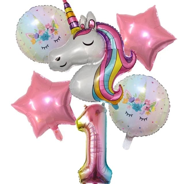 Happy Birthday Unicorn Foil Balloons Figures BENNYS 