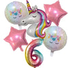 Happy Birthday Unicorn Foil Balloons Figures BENNYS 
