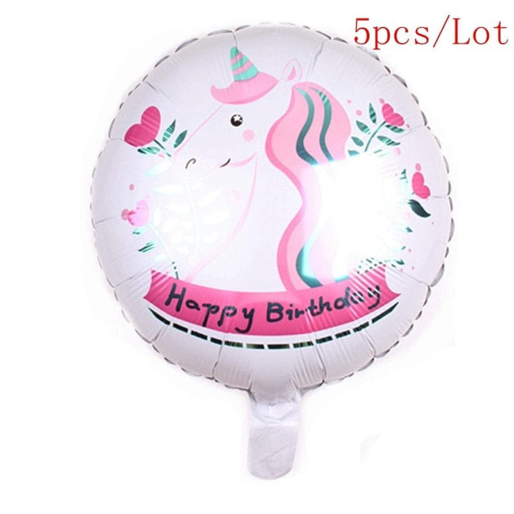 Happy Birthday Unicorn Foil Balloons Figures BENNYS 