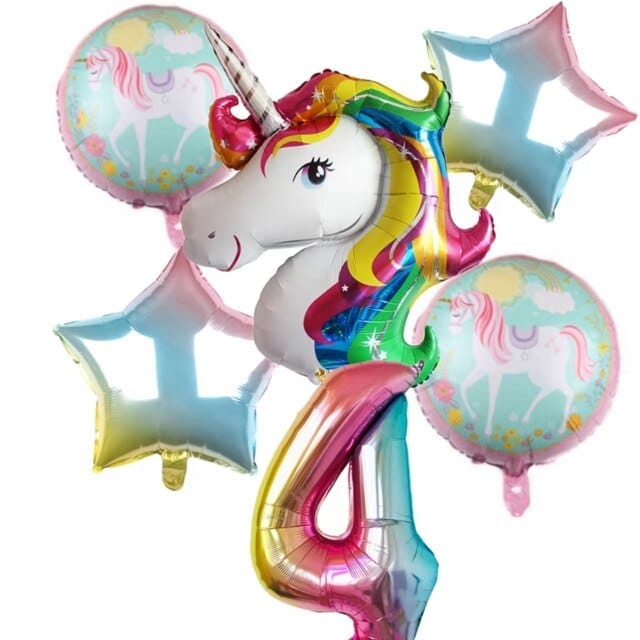 Happy Birthday Unicorn Foil Balloons Figures BENNYS 