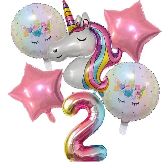 Happy Birthday Unicorn Foil Balloons Figures BENNYS 