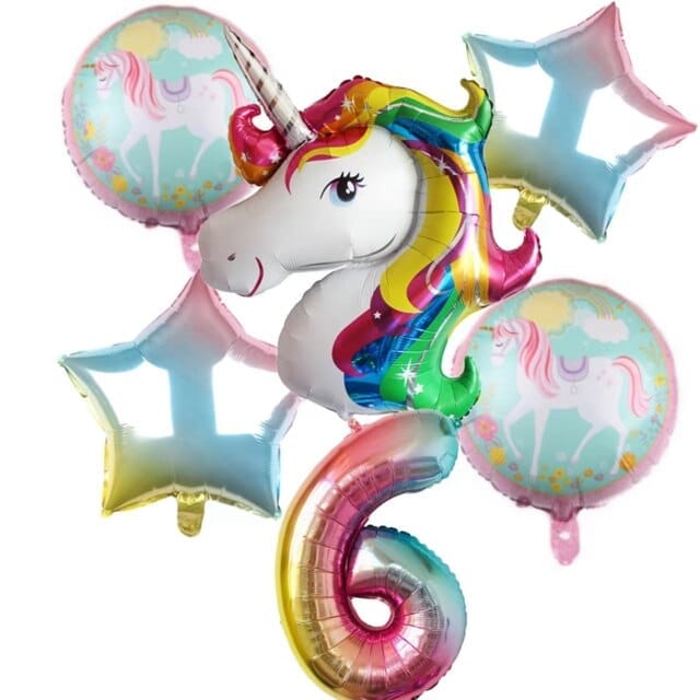 Happy Birthday Unicorn Foil Balloons Figures BENNYS 