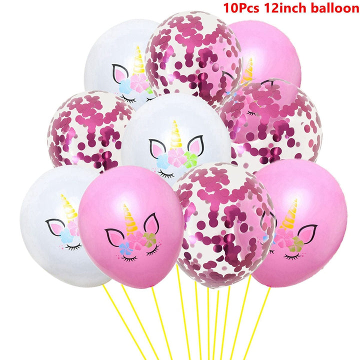Happy Birthday Unicorn Foil Balloons Figures BENNYS 