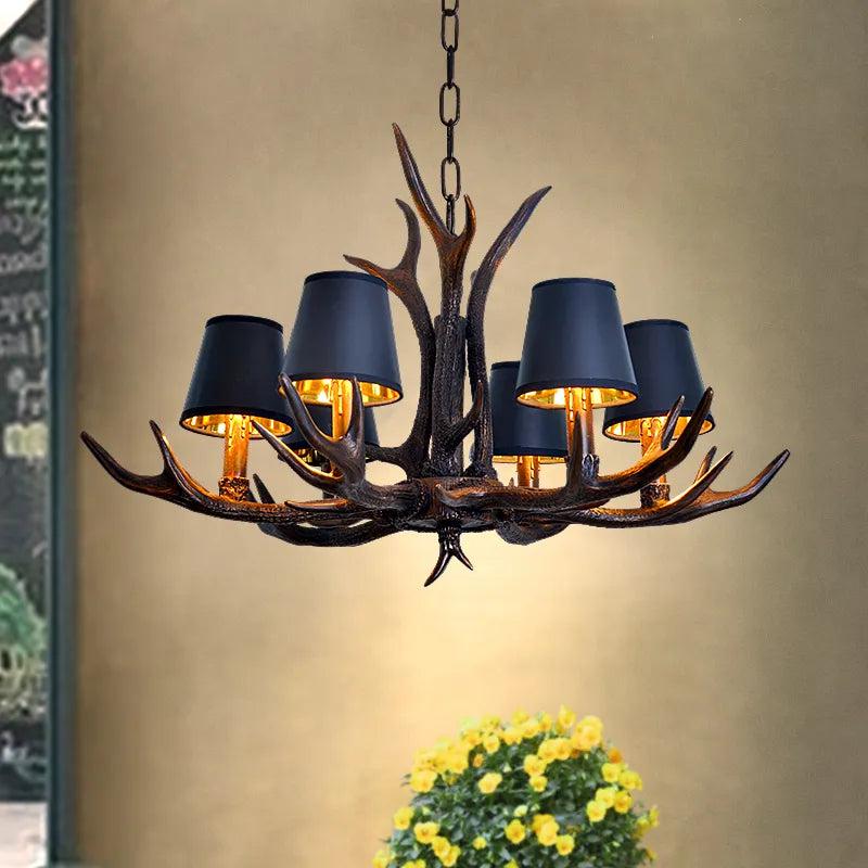 Resin antler chandelier bedroom Decor-Light Fixtures-Arlik interiors