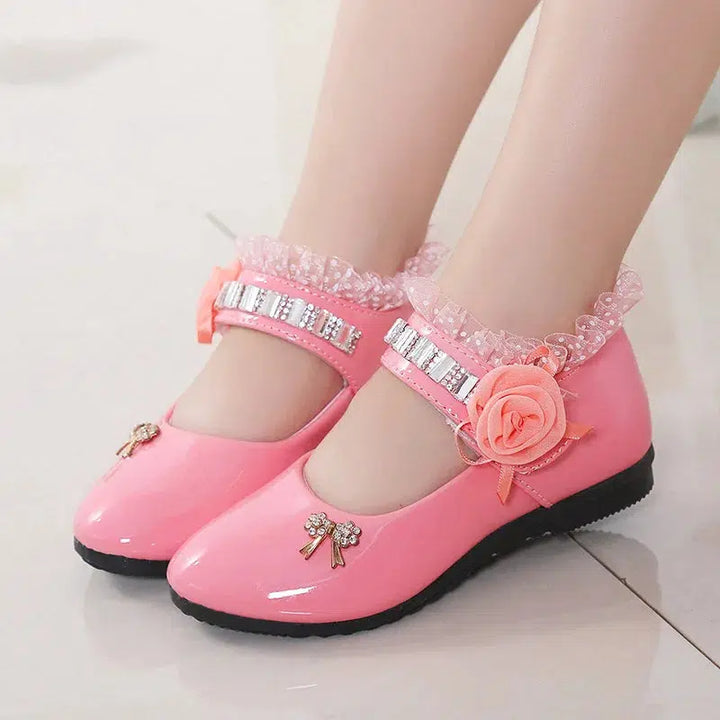 Princess PU Leather Shoes For Girls