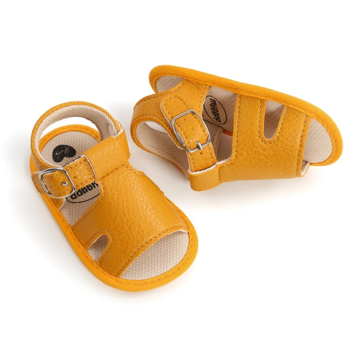 Cute Summer 1 Year Baby PU Breathable Soft Soled Sandals For Toddlers 0-18M