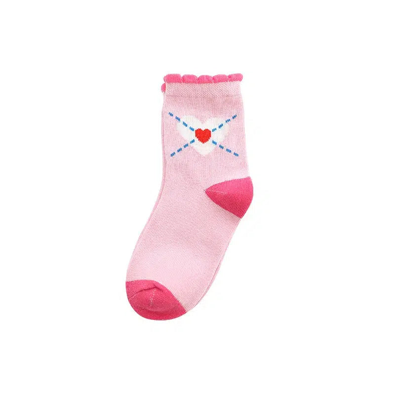 5pairs/lot Baby Socks 3-12 Years Girls Cotton Socks-socks-Bennys Beauty World