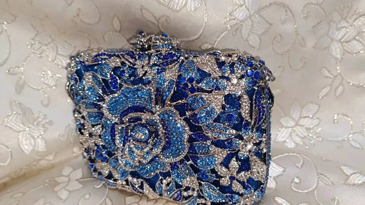 Crystal Rhinestone Evening Clutch Bag - Bennys Beauty World
