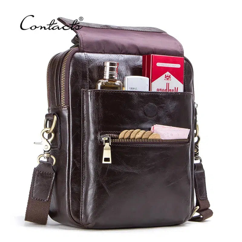 Leather Messenger Bag For men Casual Shoulder Crossbosy Bags-bag-Bennys Beauty World