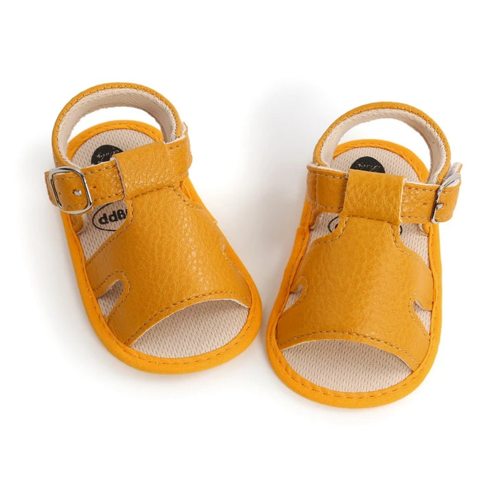 Cute Summer 1 Year Baby PU Breathable Soft Soled Sandals For Toddlers 0-18M