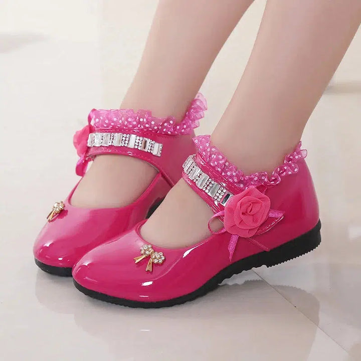 Princess PU Leather Shoes For Girls