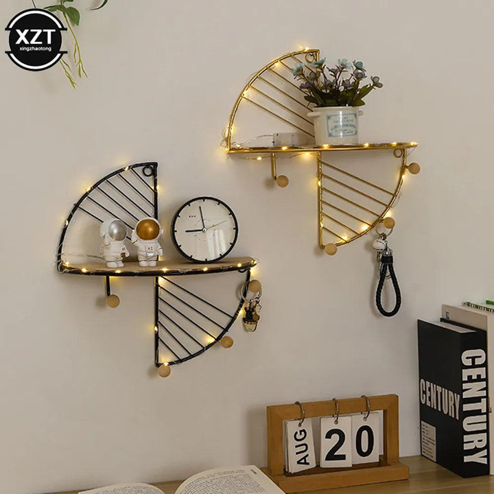 Wall Hanging Storage Rack Living Room Decor-Wall Clocks-Arlik interiors