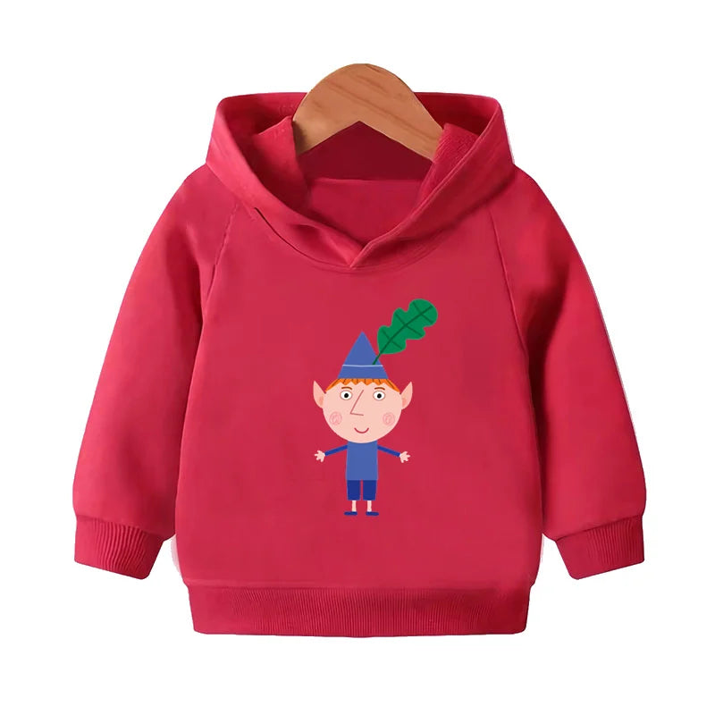 Kids Cartoon Print Pullover Hoodie