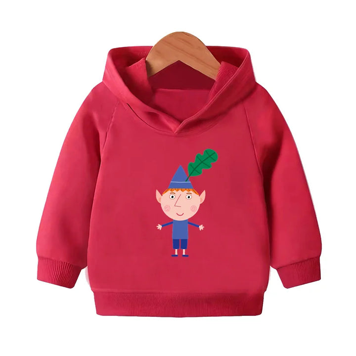 Kids Cartoon Print Pullover Hoodie